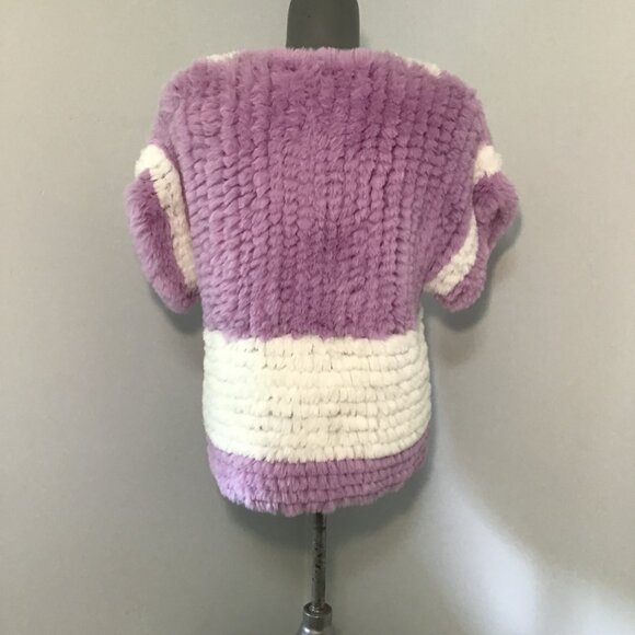 Furious Fur Sophia Faux Rabbit Fur Open Front Cardigan Size S - Picture 4 of 8